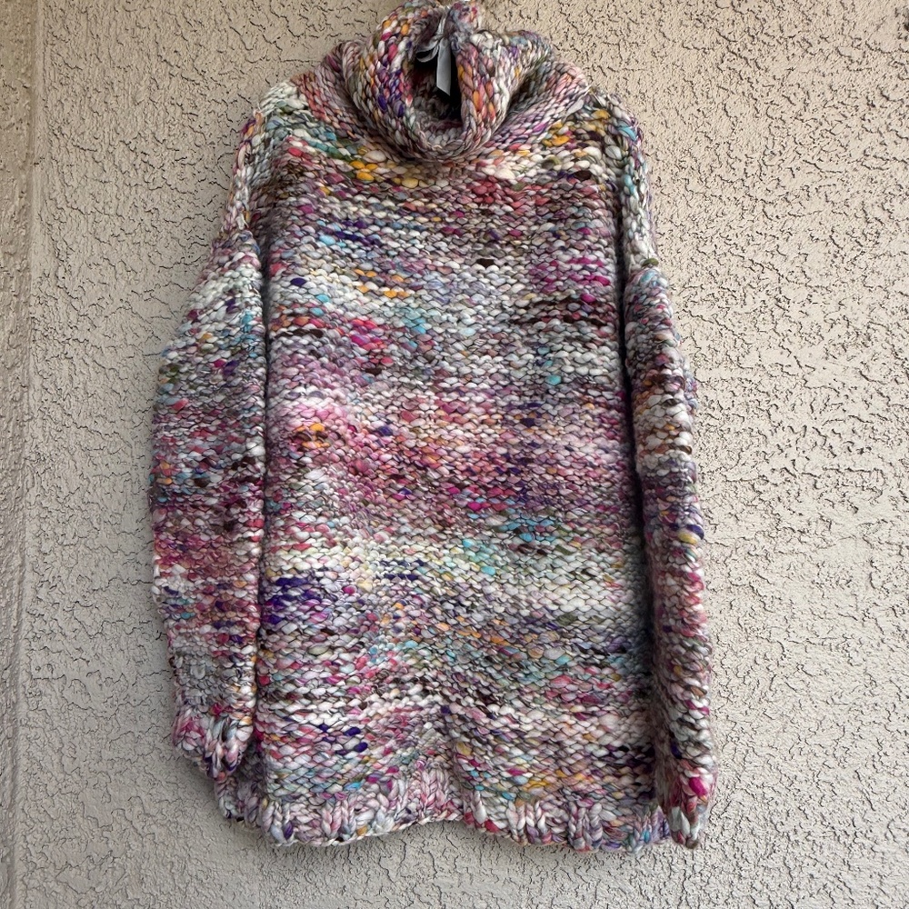 Free People Floral Bouquet Tunic Sweater in EUC